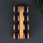 Массажёр с шипами «Гусеница», 15 × 6,8 × 6,5 см, универсальный, с ручкой, 8 колёс, деревянный, цвет МИКС - Фото 5
