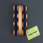 Массажёр с шипами «Гусеница», 15×6.8×6.5 см, универсальный, с ручкой, 8 колёс, деревянный, МИКС - Фото 8