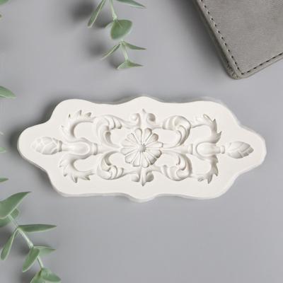 Молд силиконовый «Узор - цветок и вензеля» 5.7×13.3 см