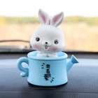 Игрушка на панель авто, зайчик, пластик, С6 - Фото 1