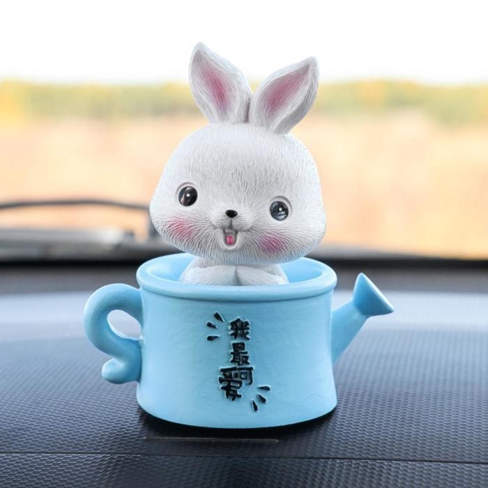 Игрушка на панель авто, зайчик, пластик, С6 - Фото 1