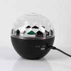Световой прибор «Сфера» 12 см, динамик, пульт ДУ, свечение RGB, 5 В - Фото 4