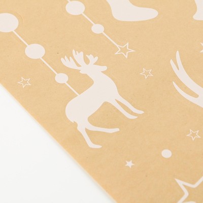 Наклейки на окна многоразовые «Новогодние друзья», 33×50 см