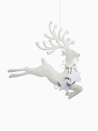Ёлочная игрушка «Зимнее волшебство. Олень бегущий со звёздами» пластик, 22×24 см, белый - Фото 4