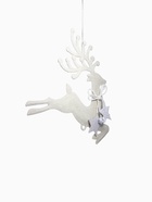 Ёлочная игрушка «Зимнее волшебство. Олень бегущий со звёздами» пластик, 22×24 см, белый - Фото 6