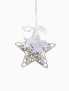 Ёлочная игрушка «Зимнее волшебство. Звезда в кружевах» пластик, 10×10 см, белый - Фото 4