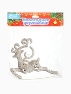 Ёлочная игрушка «Зимнее волшебство. Олень бегущий блеск» пластик, 13×11 см, золото - Фото 7