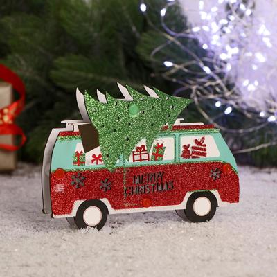 Украшение ёлочное "Новогодний автобус" 10,5х16,5 см