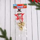 Ёлочная игрушка «Звёздочка с шариками», снеговик, 9×20 см - Фото 2