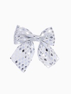 Ёлочные игрушки 2 шт. «Зимнее волшебство. Бант люкс» пластик, 12×11 см, серебро - Фото 4