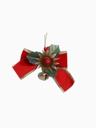 Ёлочные игрушки 3 шт. «Зимнее волшебство. Зимнее чудо» пластик, бантик цветок, 11×6.5 см, красный 6947639