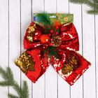 Украшение ёлочное "Бант модерн" 20х22 см, красный - фото 26975493