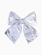 Ёлочная игрушка «Зимнее волшебство. Бант лоск» пластик, 24×26 см, серебро - фото 7617663