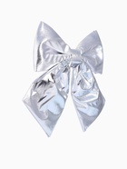 Ёлочная игрушка «Зимнее волшебство. Бант лоск» пластик, 24×26 см, серебро - фото 7617664