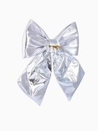 Ёлочная игрушка «Зимнее волшебство. Бант лоск» пластик, 24×26 см, серебро - фото 7617665