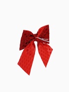 Ёлочные игрушки 5 шт. «Зимнее волшебство. Бант люкс» пластик, 11.5×13 см, красный, золото - Фото 8