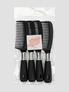 Расчёска, 4.5×21(±1) см, чёрная, серебристая - Фото 3