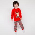 Пижама детская, цвет красный, рост 86 см - Фото 1