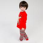 Пижама детская, цвет красный, рост 86 см - Фото 4