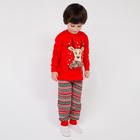 Пижама детская, цвет красный, рост 86 см - Фото 5