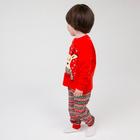 Пижама детская, цвет красный, рост 86 см - Фото 6