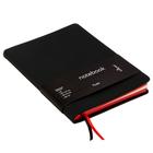 Колледж-тетрадь Fuze А6, 80 листов в клетку, кожзам, красный срез, чёрная - фото 45250434