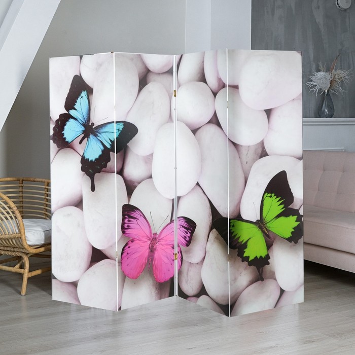 Ширма "Бабочка. Декор 13", двухсторонняя, 200 х 160 см