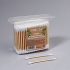 Ватные палочки на деревянной основе, биоразлагаемые, 7 см, 200 шт. - Фото 5