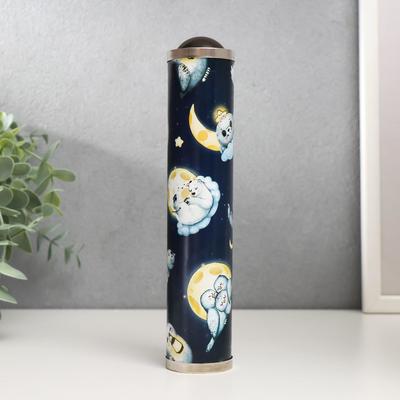 Калейдоскоп сувенирный «Совушки, медведи и морские котики в ночном небе», 19×4×4 см