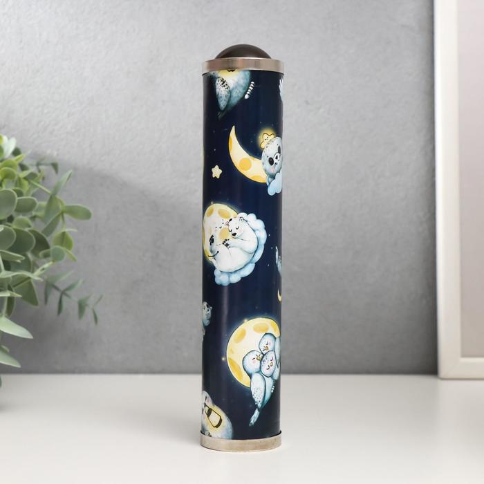 Калейдоскоп сувенирный «Совушки, медведи и морские котики в ночном небе», 19×4×4 см - Фото 1