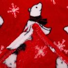 Плед новогодний, 180×200 см, корал-флис, пл. 165 г/м², красный - Фото 3