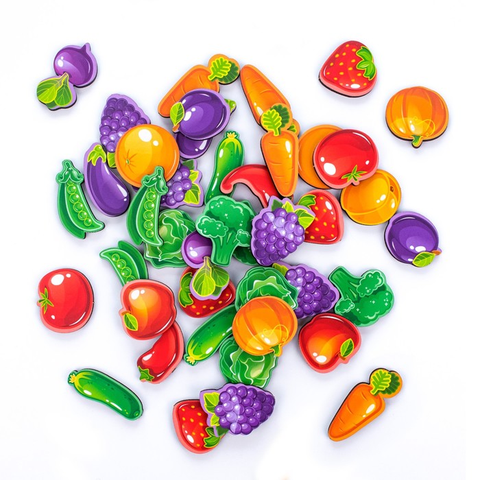 Дополнительный набор цветных деталей для Сундучка «Фрукты-Овощи» - фото 1905837845