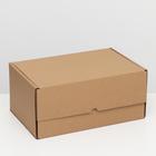 Коробка самосборная "Почтовая", бурая, 40 х 27 х 18 см - фото 299977133