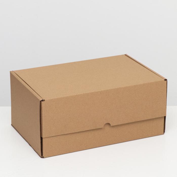 Коробка самосборная "Почтовая", бурая, 40 х 27 х 18 см - Фото 1