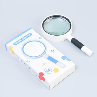 Лупа 10х, классическая, d=9 см, 19×9 см