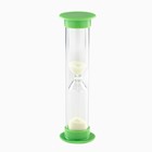 Песочные часы, на 1 минуту, флуоресцентные, 9 х 2.5 см, зеленые - фото 9367524