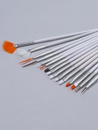 Набор кистей для наращивания и дизайна ногтей, 15 шт., белый - Фото 2