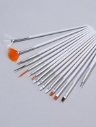 Набор кистей для наращивания и дизайна ногтей, 15 шт., белый - Фото 7