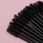 Щёточки для бровей и ресниц, набор - 50 шт., 9.5 см, цвет чёрный - Фото 2