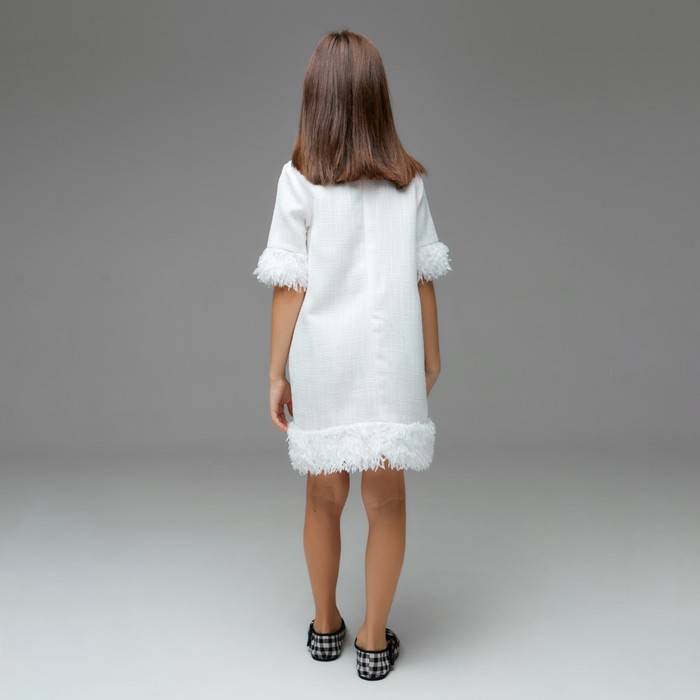Платье для девочки MINAKU: PartyDress цвет белый, рост 128 - фото 1907285445