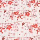 Бумага упаковочная глянцевая "Рождественская гирлянда", 70 х 100 см,1 лист - Фото 4
