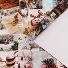 Бумага упаковочная глянцевая "Сказочное рождество", 70 х 100 см,1 лист - фото 9367749