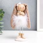 Фигурка полистоун «Заюшка с бантиком в пуховой юбочке», 27×5×5.8 см - Фото 1