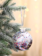 Ёлочные игрушки «Праздничное настроение», шары новогодние, набор 3 шт., d=8 см - фото 119629519