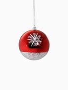 Ёлочные игрушки «Тихий вечер», шары новогодние, d=10 см, набор 4 шт., красный - Фото 3