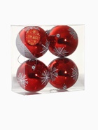 Ёлочные игрушки «Тихий вечер», шары новогодние, d=10 см, набор 4 шт., красный - фото 7486093 Ёлочные игрушки «Тихий вечер», шары новогодние, d=10 см, набор 4 шт., красный - фото 7486093