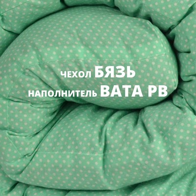 Матрас ватный «ВикториС», размер 1800×1900 мм, высота 70 мм, чехол бязь, МИКС