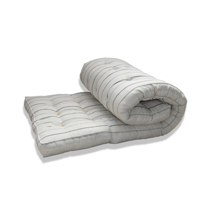 Матрас ватный ВикториС, размер 180×190 см, высота 7 см, чехол тик, цвет МИКС - Фото 1