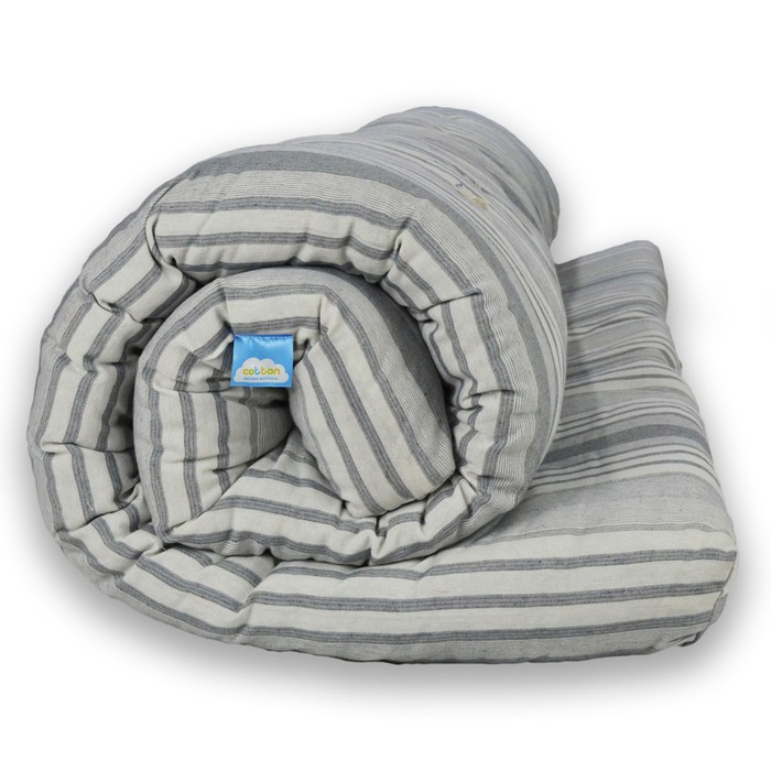 Матрас ватный 160×200 см, высота 7 см, чехол тик, МИКС - Фото 1