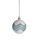 Ёлочные игрушки «Рогнеда», шары новогодние, d=6 см, набор 4 шт., бело-голубой - Фото 6